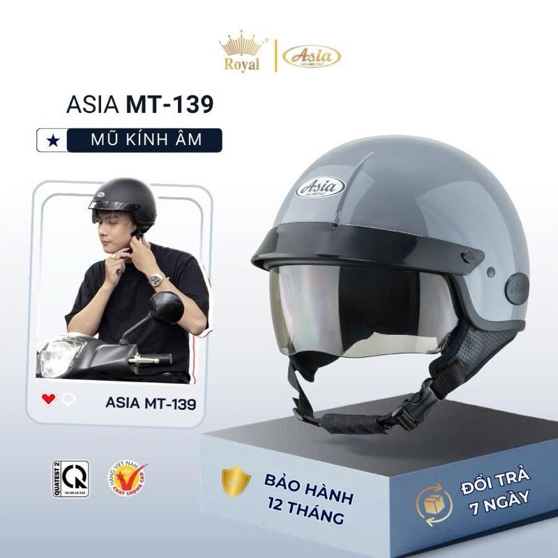 Nón bảo hiểm nửa đầu Asia Helmet MT-139 - Kính âm tiện dụng - Hàng chính hãng - Bảo hành 12 tháng| TRỰC TIẾP TỪ NHÀ MÁY