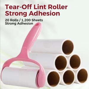 Penggelek Habuk & Rambut Melekit, Kuat, Berus Penanggal Lint Boleh Isi Semula, untuk Pakaian, Perabot dan Haiwan Kesayangan, Penyingkiran Bulu Kertas Melekit