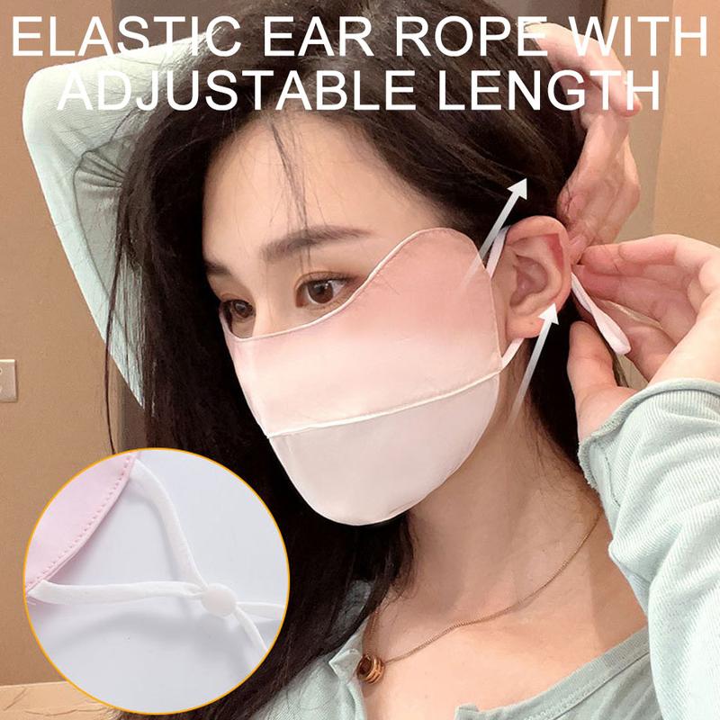 Product Introduction of NOFOXO Summer Adjustable Anti-UV Mask Ear Straps Dustproof Anti Fogging UPF50+ Sun Protection Facemask Breathable Ice Silk Women 31