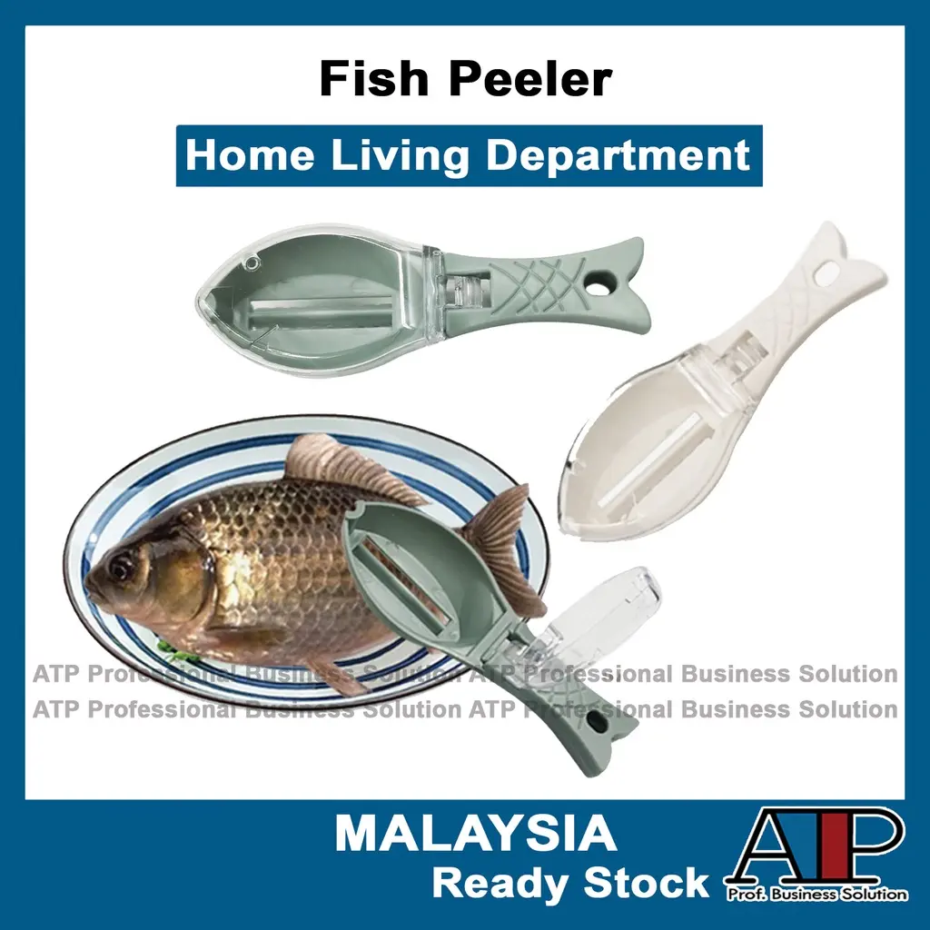 Fish Scale Remover Scale Scraper Fish Skin Cleaner Fish Skin Brush Kitchen Tool Household Kitchenware Utensils Comfortable Grip Lightweight Easy to Store Alat Buang Sisik Ikan Cengkaman Selesa Mudah Dibersihkan