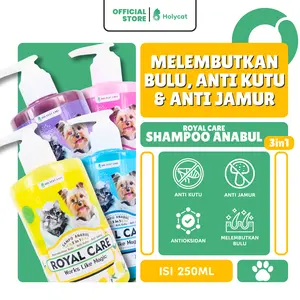 Holycatlabs Shampoo Kucing Anjing ROYAL CARE 3in1 Anti Kutu Anti Jamur dan Melembutkan Bulu 250 ML