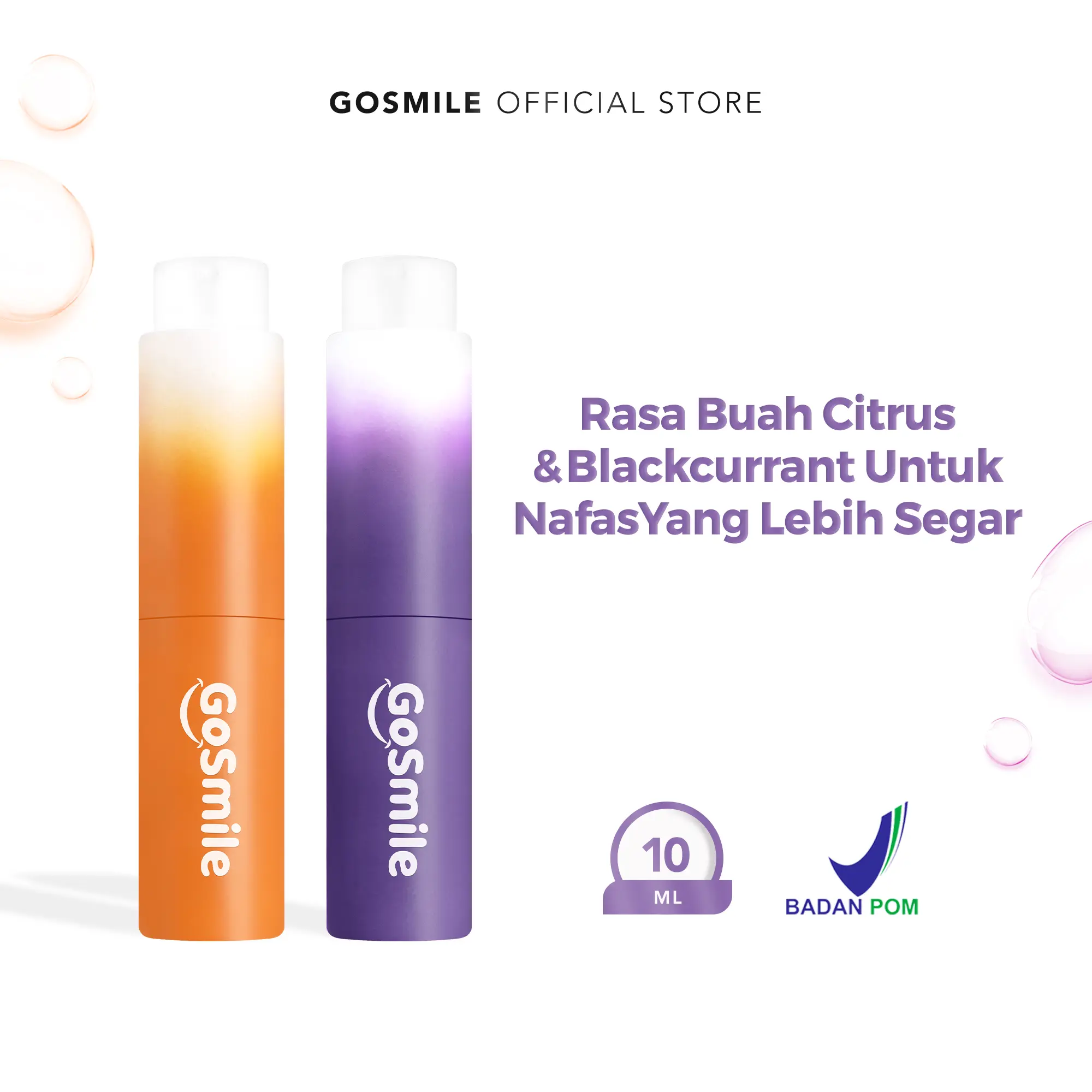 Go Smile Bad Breath Go Away Mouthspray Blackcurrent & Citrus ( Man's Version )- Mouth Spray Mulut Fresh untuk Menghilangkan Bau Mulut [BPOM}