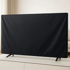 Sarung Cover Pelindung Monitor Model Serut Hitam untuk TV dan Monitor