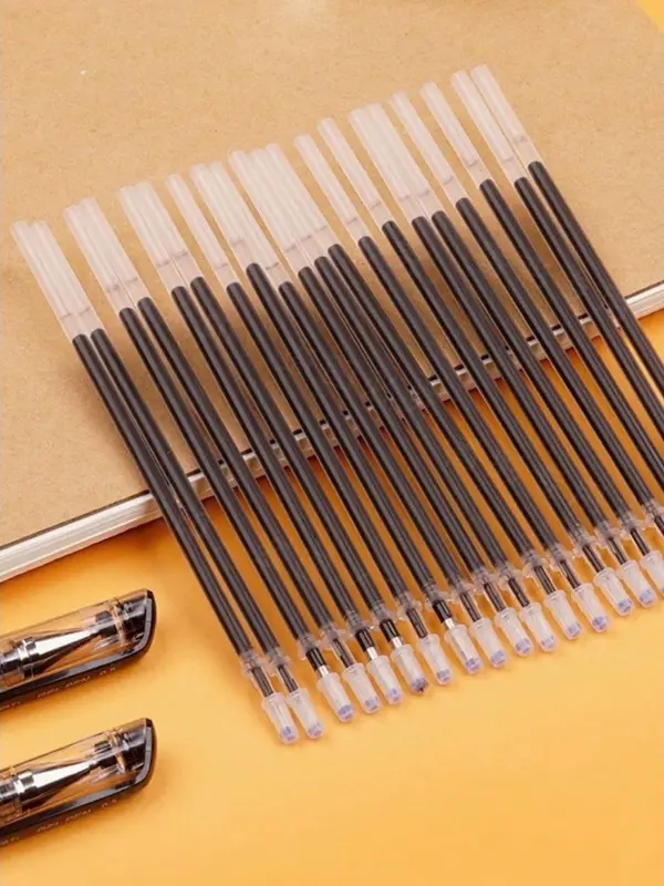 Refill Pen Core Hitam 0,5mm Perlengkapan Kantor Warna Merah Biru Refill 6