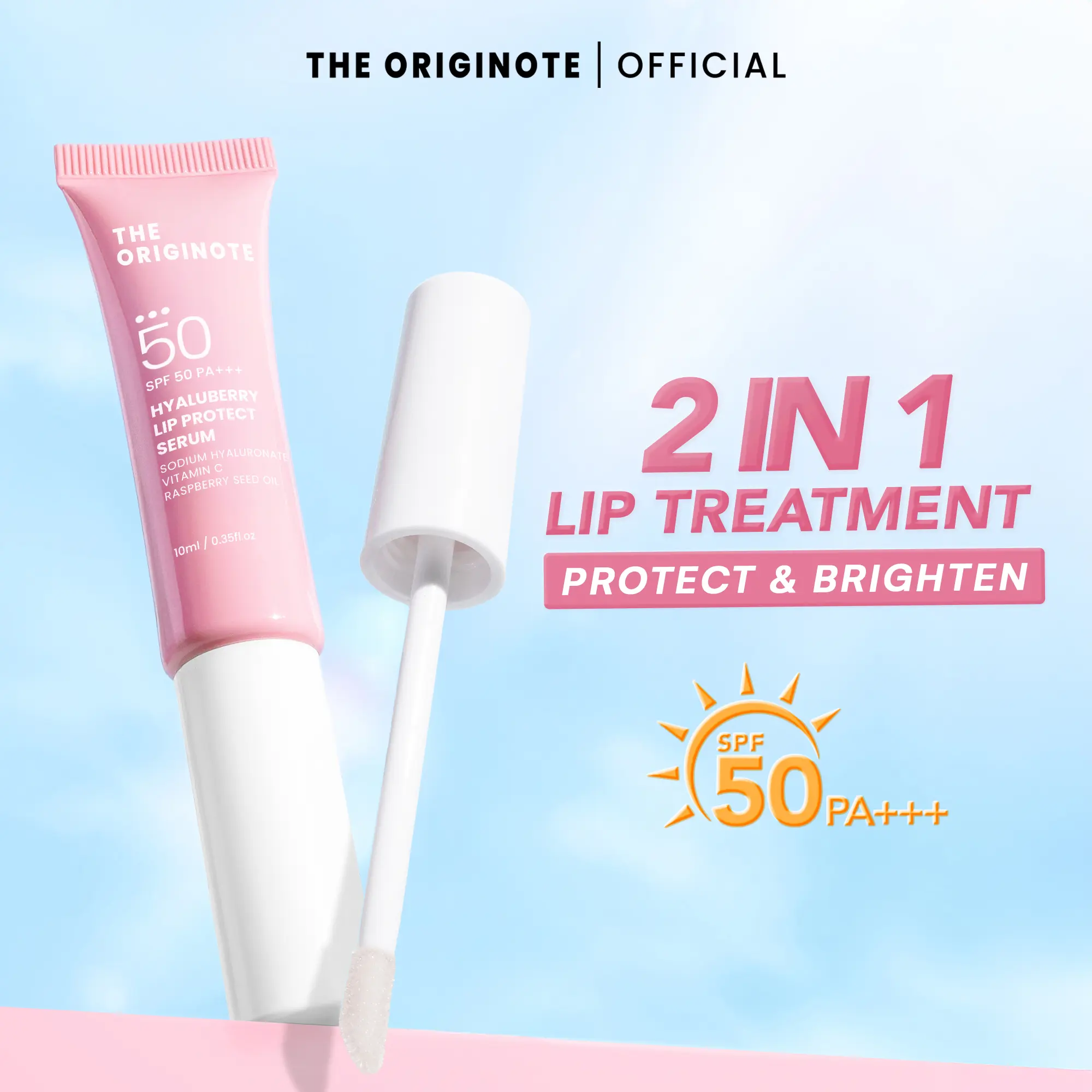 The Originote Hyaluberry Lip Protect Serum SPF 50 PA+++ - 2in1 Lip Treatment
