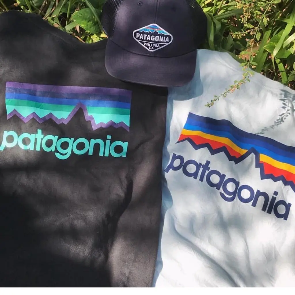 Patagonia Japanese Retro Limited Letter Print Round Neck Loose All-match T-shirt for Men and Women