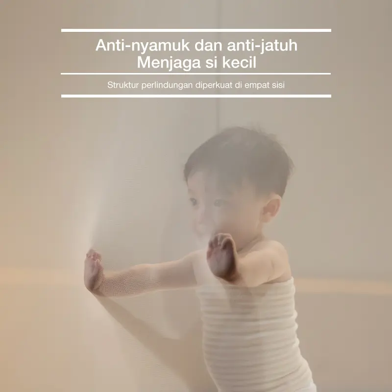 Medoga Kelambu Minimalis Simpel Anti Jatuh Anti Nyamuk Anak Bayi Dewasa Tidur Bedrail 120x200 180x200 1