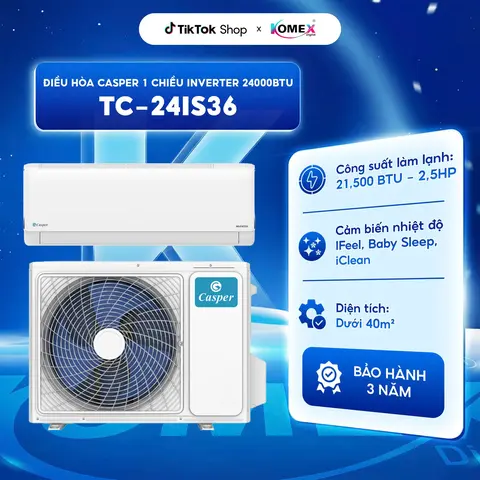 Máy lạnh/ Điều hòa Casper Inverter ProAir 1 chiều 24000BTU TC-24IS36 - Bảo hành 3 năm