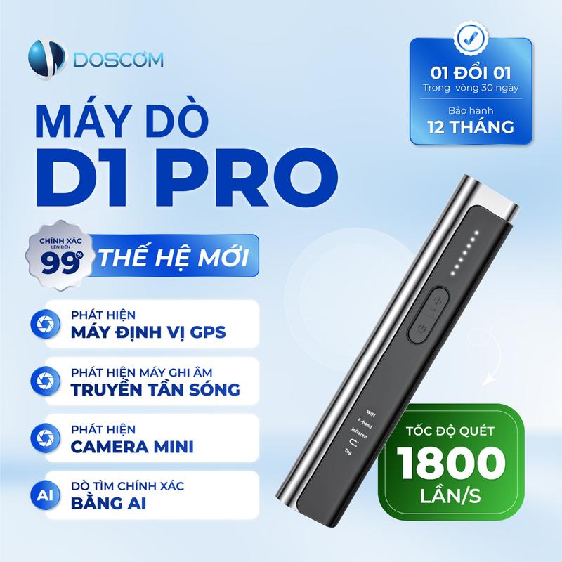 Máy Dò D1 Pro Doscom D Tích Hợp Ai, Chuyên Dụng Phát Hiện Camera Ẩn, Máy Ghi Âm, Thiết Bị Định Vị GPS