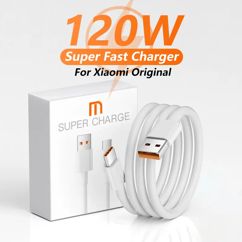 USB Type C 120W 10A Super Fast Charging Cable with Over Current Protection Short Circuit Protection Temperature Protection For Huawei P40, P30, Vivo, Honor, Xiaomi Mi 13 12 Pro, Oneplus Realme POCO Phone Accessories Fast Charger