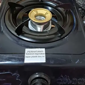 Kompor Gas 1 Tungku OMICKO Stainless Steel Anti Karat, Api Biru Hemat Gas, Pemantik Otomatis, Kompor Meja untuk Dapur Rumah Kost Warung BISA COD