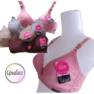 Lutty Paket 3PCS Bra Sport Lutty Tanpa Busa Tanpa Kawat Bahan Lembut Menyerap Keringat Size 34-42 Untuk Remaja Dengan Kenyamanan Maksimal Bh