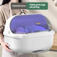 Gambar 【BELI LOKAL】Dejavu Lampu desinfeksi Rak Piring Plastik Tempat Alat Makan Rak Pengering Mangkok Sendok Rak Dapur HLB403 - 5403A Cream dari Dejavu_NEW Kab. Tangerang 5 Tokopedia
