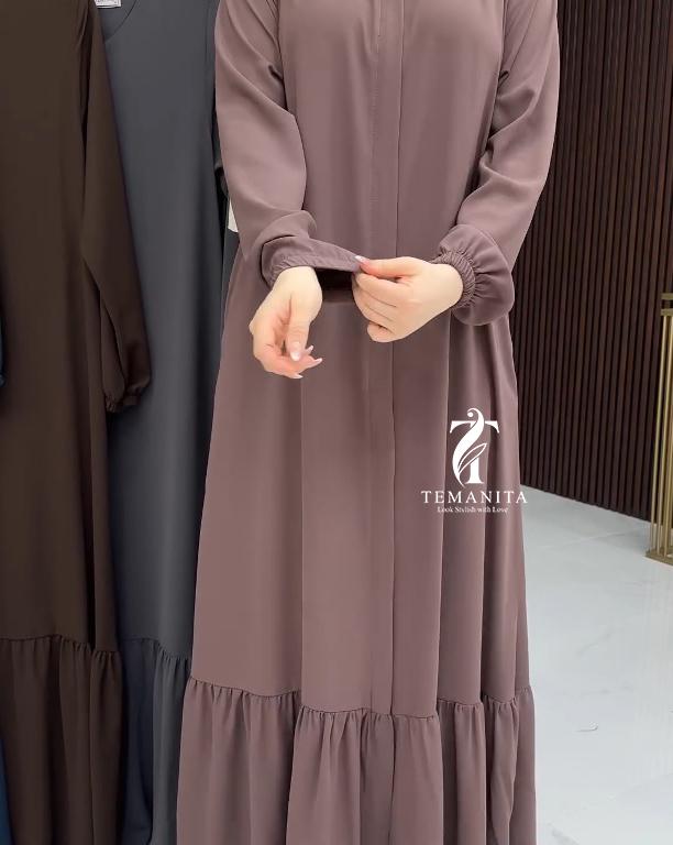 TEMAWANITA Medina Gamis Premium Bahan Halus Lembut - 7.1 Dress Busui Friendly dengan Resleting Dada Cocok untuk Idul Iedul Fitri Lebaran Masa Kini 8
