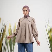 Gambar [NEW ARRIVAL] Dauky Tunik Atasan Wanita Terbaru M Tunic Wide Collar - Bone, S dari Dauky Fashion Kota Bandung 3 Tokopedia