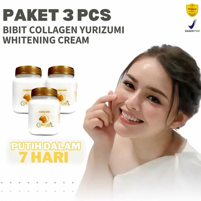 Promo Yurizumi [PAKET 3 PCS] Bibit Collagen Pemutih Badan BPOM 170 gram Hand And Body Lotion Mencerahkan Tubuh Lebih Cerah - Pencerah - Kab. Bogor - Ajeeba Skincare