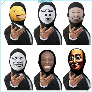 【Cod】Topeng Ugly Face Lucu- Maskertopeng Lucu Wajah Nyata-Headwear Lucu Untuk Naik Motor Couple Mask Bisa Melihat Ke Luar  Topeng Lucu Emoji Ekspresi Terkejut Topeng Lucu Wajah
