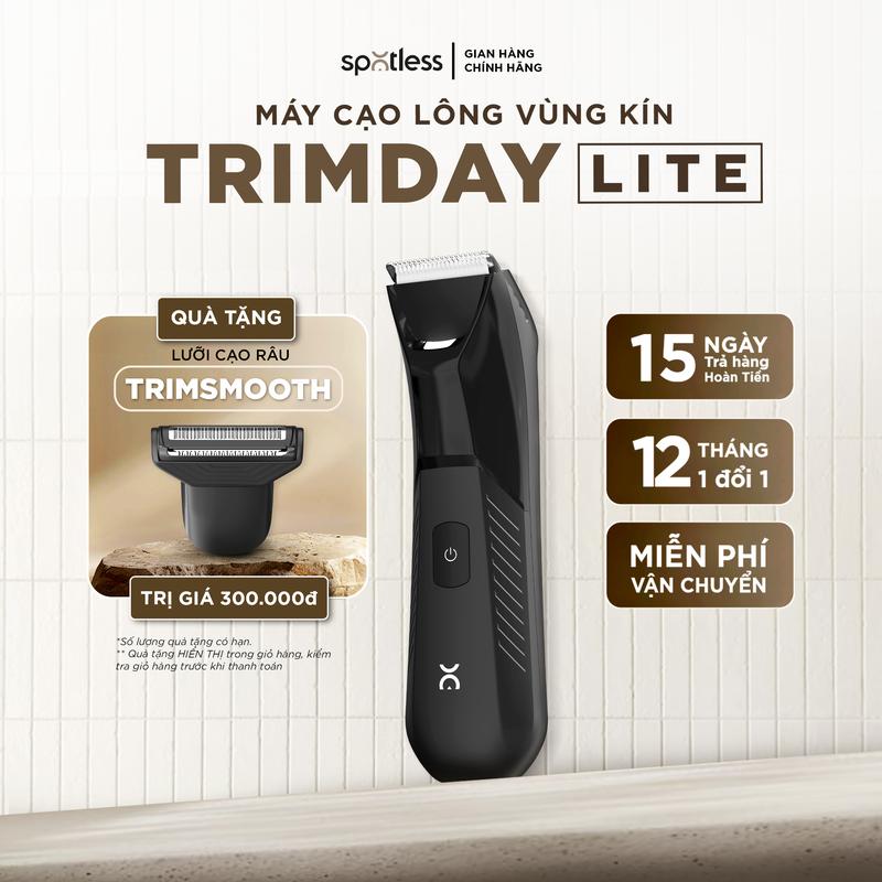 Máy cạo lông vùng kín nam SPOTLESS TRIMDAY LITE tích hợp công nghệ lưỡi cạo sứ…