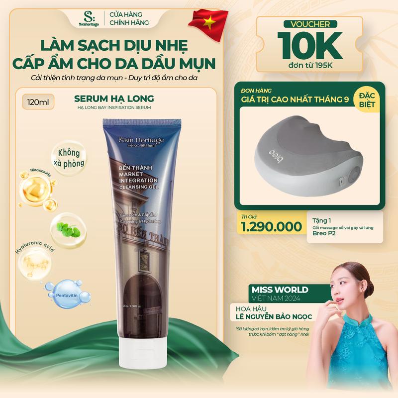 Sữa Rửa Mặt Bến Thành Làm Sạch Dịu Nhẹ Cho Mọi Loại Da SKIN HERITAGE Không Chứa Xà Phòng 120ml