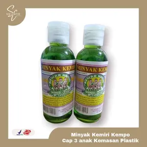 [ Paket 3 Pcs ] Minyak Kemiri Cap 3 Anak 60 Ml Botol Plastik Asli Bukittinggi