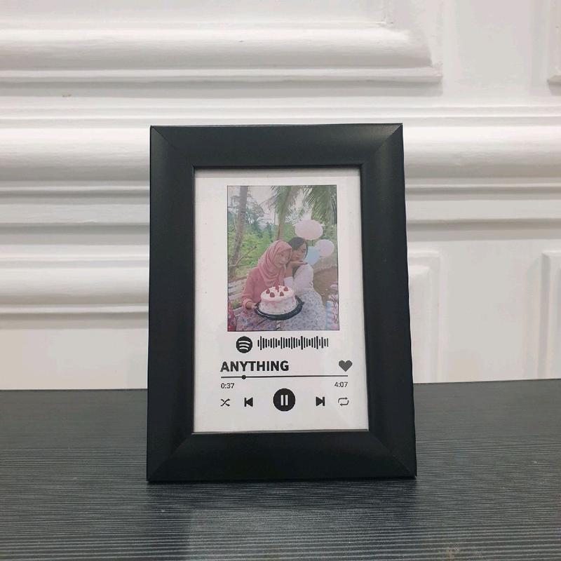 Custom Frame Foto Spotify - Bingkai Foto Aesthetic Kado Ulang Tahun Gift Wisuda 2