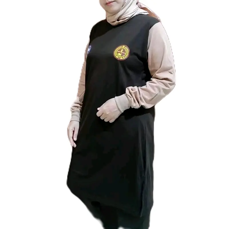 Kaos Tunik Pramuka  pembina putri badan coklat tangan cream