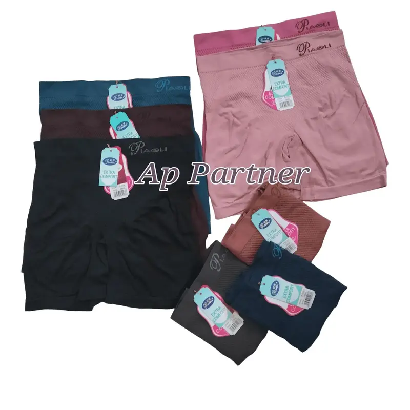 3 Pcs - PIAOLI Celana Dalaman Strit Short Rajut All Size Cewek 0