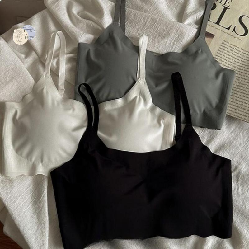 Áo Ngực Thể Thao Liền Mạch Một Mảnh Mùa Hè Làm Bằng Lụa Lạnh Thoáng Khí Và Thân Thiện Với Làn Da Đồ Lót Áo Yếm Đệm Chống Sốc Thích Hợp Cho Phòng Tập Gym Thể Dục Đồ Lót Hàng Đầu