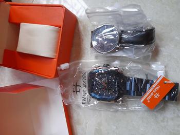 Product Review of DISKON jam tangan  !! Evans Jayden Jam Tangan Pria 9554-1 Rantai Stainless Steel Kaca Sapphire Chronograph Water Resistant 5ATM Air Bahan Watches Waterproof from 0** 1