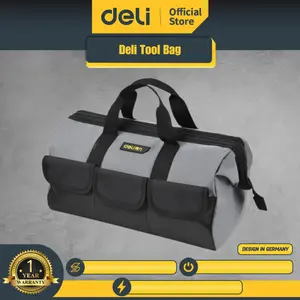 Deli Tool Bag / Tas Simpan Perkakas Multifungsi Bahan Kuat DL43001X -16 inch -18 inch