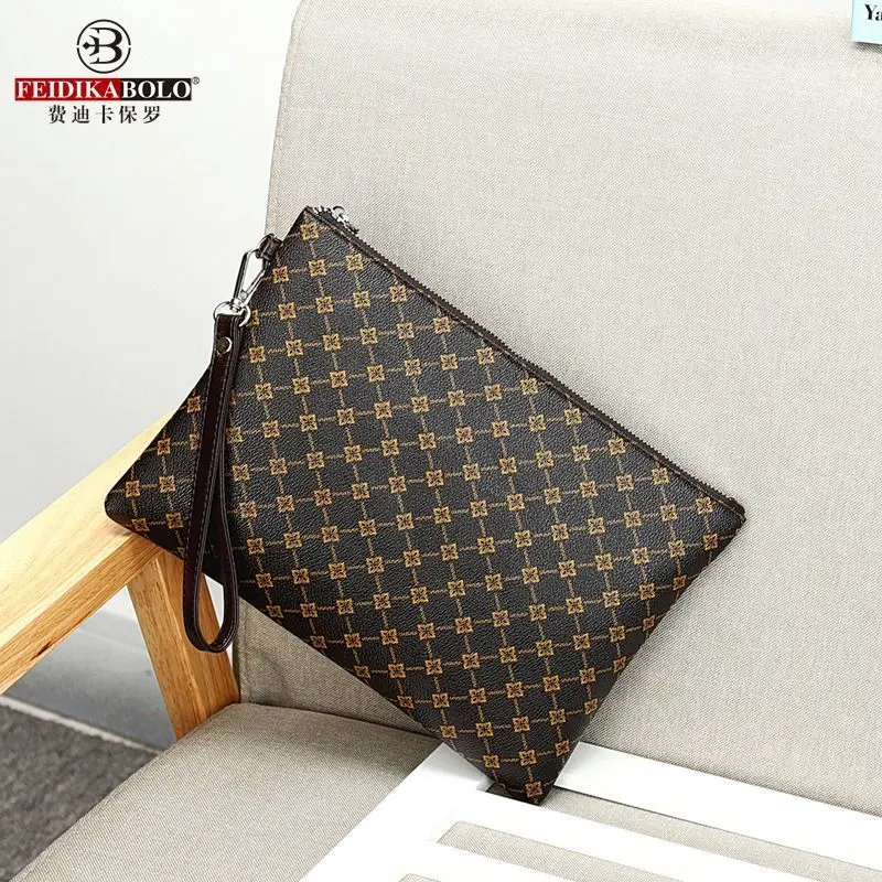 Clutch Men's Bag 2024 Briefcase Men's Bag Clutch Single Pull Fashion Clutch Envelope Package Large Capacity