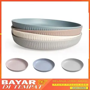Piring Makan Plastik 22cm JeramI Gandum Wheat Straw