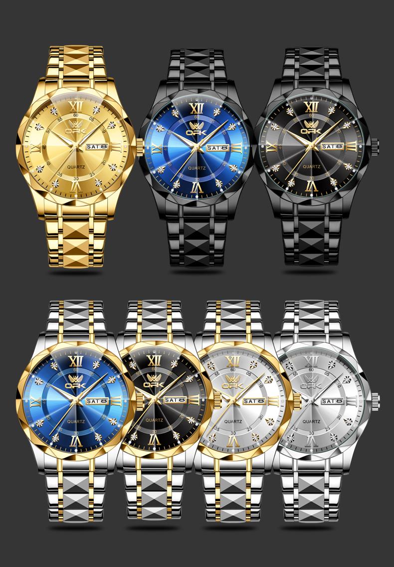 Product Introduction of 【1 year warranty】OPK Đồng hồ nam chống nước nguyên bản bằng thép không gỉ  Watch 6023 Metal Material round Watch Waterproof original in stock many colors to choose from free box 6