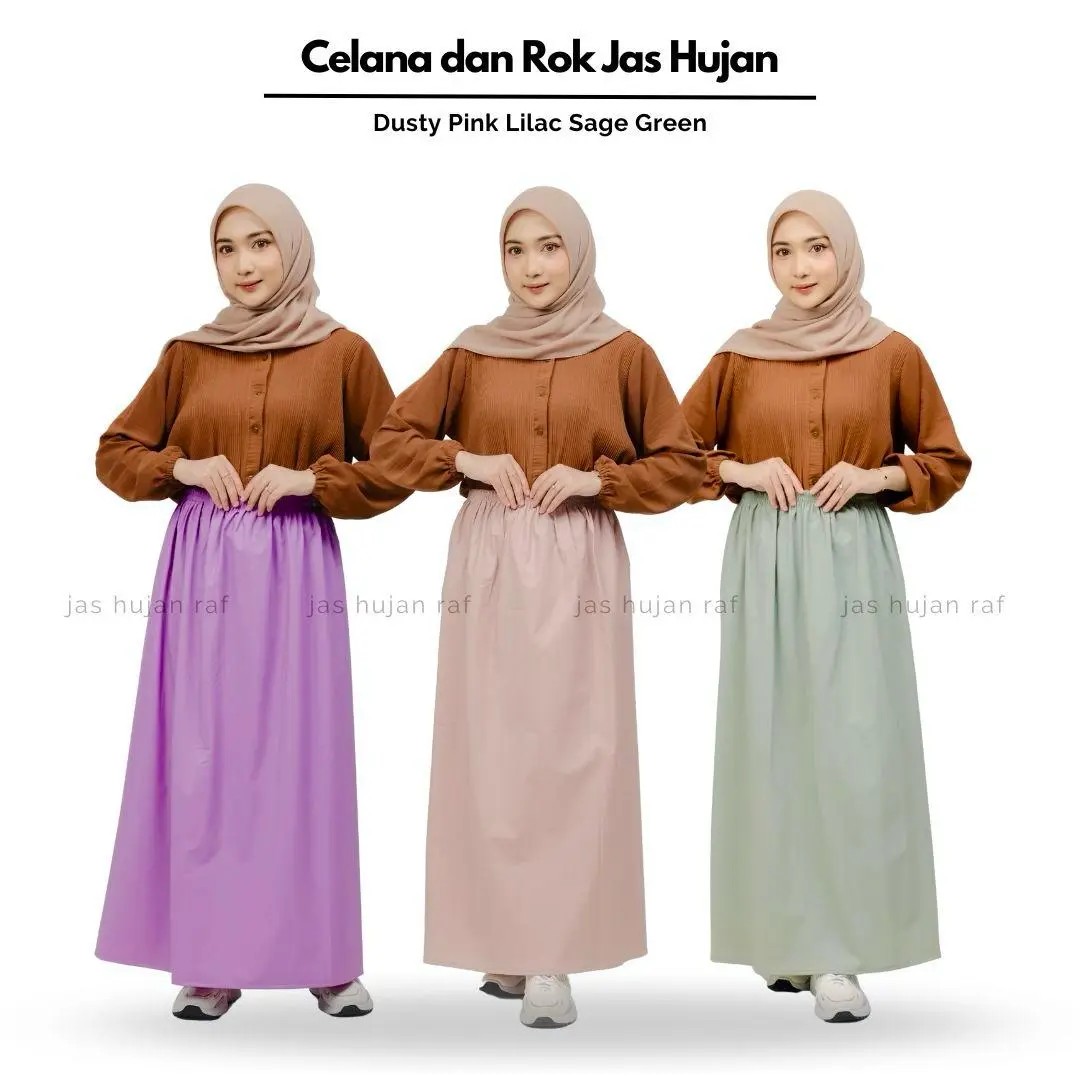 Celana dan Rok Bawahan Jas Hujan Kain Pvc 0.25 Tebal Full Press Sealing Anti Rembes
