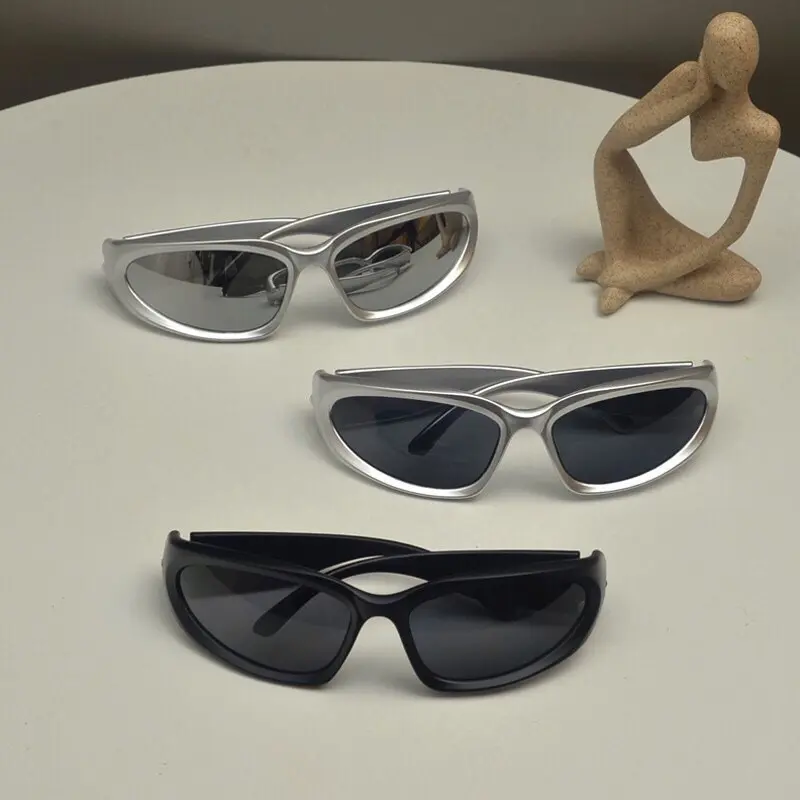 (KCM01) Kacamata Pria Cowok Steampunk Hitam Bersepeda Cyberpunk Retro EropaKoreanstyle Eyewear Sunglasses