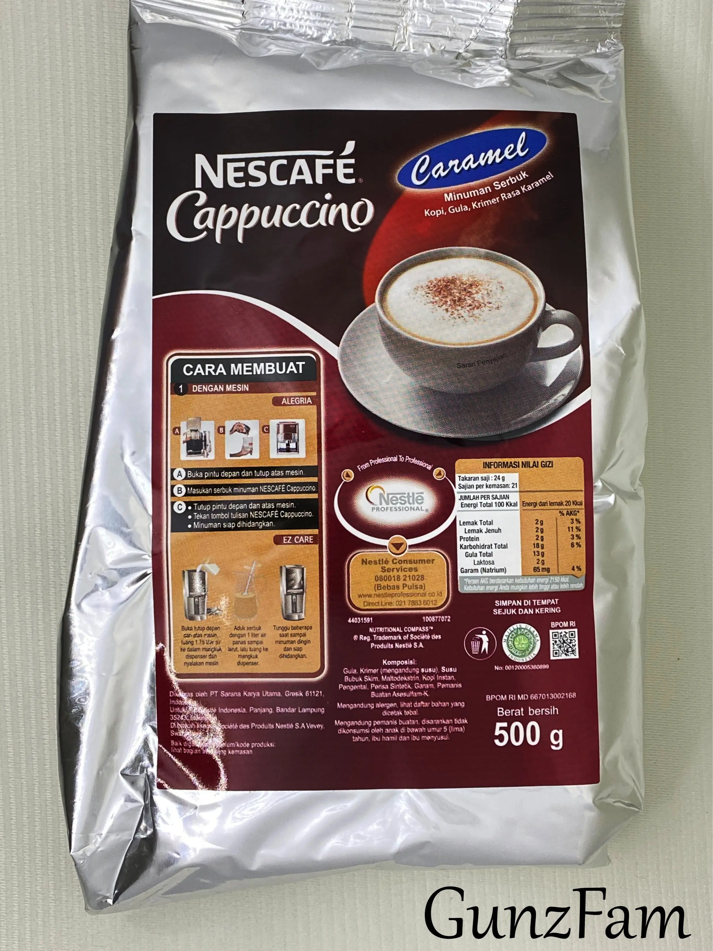 Nescafe Cappucino Caramel 500gr by Nestle Professional