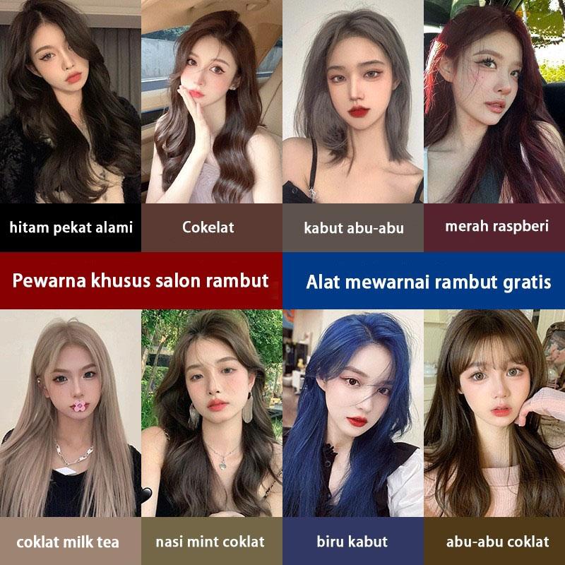 Pengiriman Cepat Menutupi Uban Coklat Cool Hair Color Tanpa Pemutihan Pewarna Rambut Cat Rambut Tidak Merusak Kulit Kepala Cocok Untuk Semua Kulit Milk Tea Golden Brown Burgundy Cranberry Red Penghitam Rambut Uban Warna 3