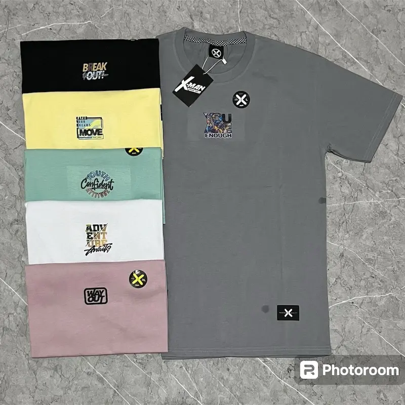 Paket 4pcs 100 ribu Kaos distro motif simpel/ Kaos harian/ Kaos murah/ Kaos distro Unisex/ Kaos oblong/ Kaos random motif/ kaos terlaris Baju Oblong Pria Katun Combed Atasan Keren 3