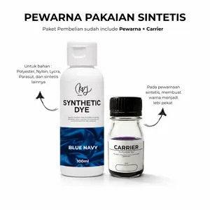 Synthetic Dye – Pewarna Polyester, Nylon, Parasut & PE - Warna Kuat, Tidak Luntur & Merata ( Kualitas Garment Dyeing ) Include Finisher– KSJ Paint