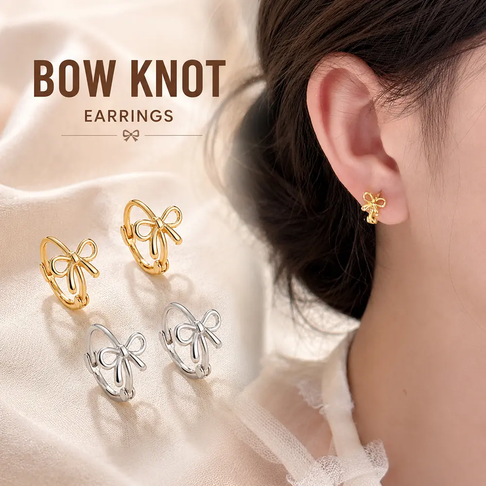 Anting Kait Pita Kerawang Yang Manis Dan Trendi - Model Mini, Aksesori Telinga Yang Lembut