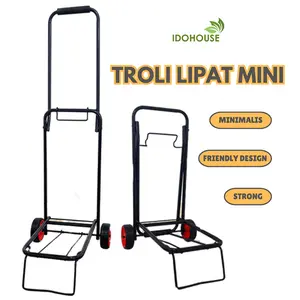 IDOHOUSE Troli Besi Lipat Serbaguna FREE TALI / Trolley Lipat Mini Bawa Galon Koper Tas Mudah Dilipat dan Kokoh V7A1