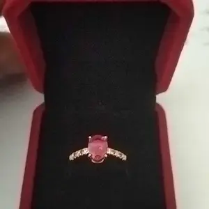 OS1-R48 Cincin Wanita Cranberry Permata Red Ruby Premium Anti Luntur Berubah Warna Garansi 1 Tahun Fahshion Accessories Size Adjustable Kualitas Grade VVS1 Aksesoris Cincin Nikah Elegan COD