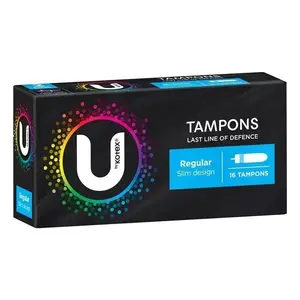 ( 1 PCS ) U by Kotex Slim Tampons Mini Reguler dan Super | Tampons Pembalut Wanita Desain Slim Last Line of Defence