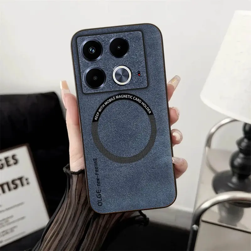 Soft Case Infinix Note 40s Leather Magnetic Support Magsafe Wireless Charging 1