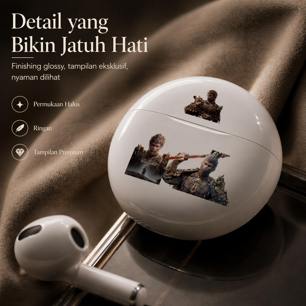 【COD】 Black Myth Wukong   Earphone TWS Bluetooth Suara Stereo Level HiFi Nyaman Dipakai Tahan Air IPX5 Untuk Android & iPhone