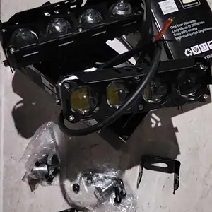 【Gajian Sale & 4.4】LAMPU TEMBAK LASER FOGLAMP SQL 3 MATA 4 MATA SUPER BRIGHT HI LO 80 WATT LAMPU TEMBAK MOTOR MOBIL- Tidak ada kipas angin