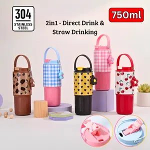 Tumbler Mug Nana 2in1 Stainless Steel 750ml / Tumbler With Handle / Tumbler Jumbo