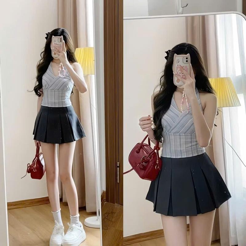 Áo yếm 2 dây thiết kế lưng chun 3 màu peonyb - Thun nữ kiểu bánh bèo tiểu thư hotgirl sexy năng động hàn quốc đẹp