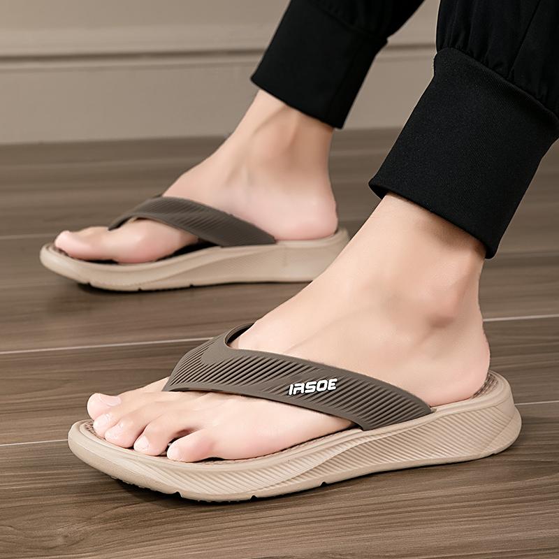 IRSOE Sandal jepit modis terbaru untuk pria dan wanita, nyaman dan anti air anti slip sandal pria sepatu cowok keren sandal selop pria Sendal Karet 6