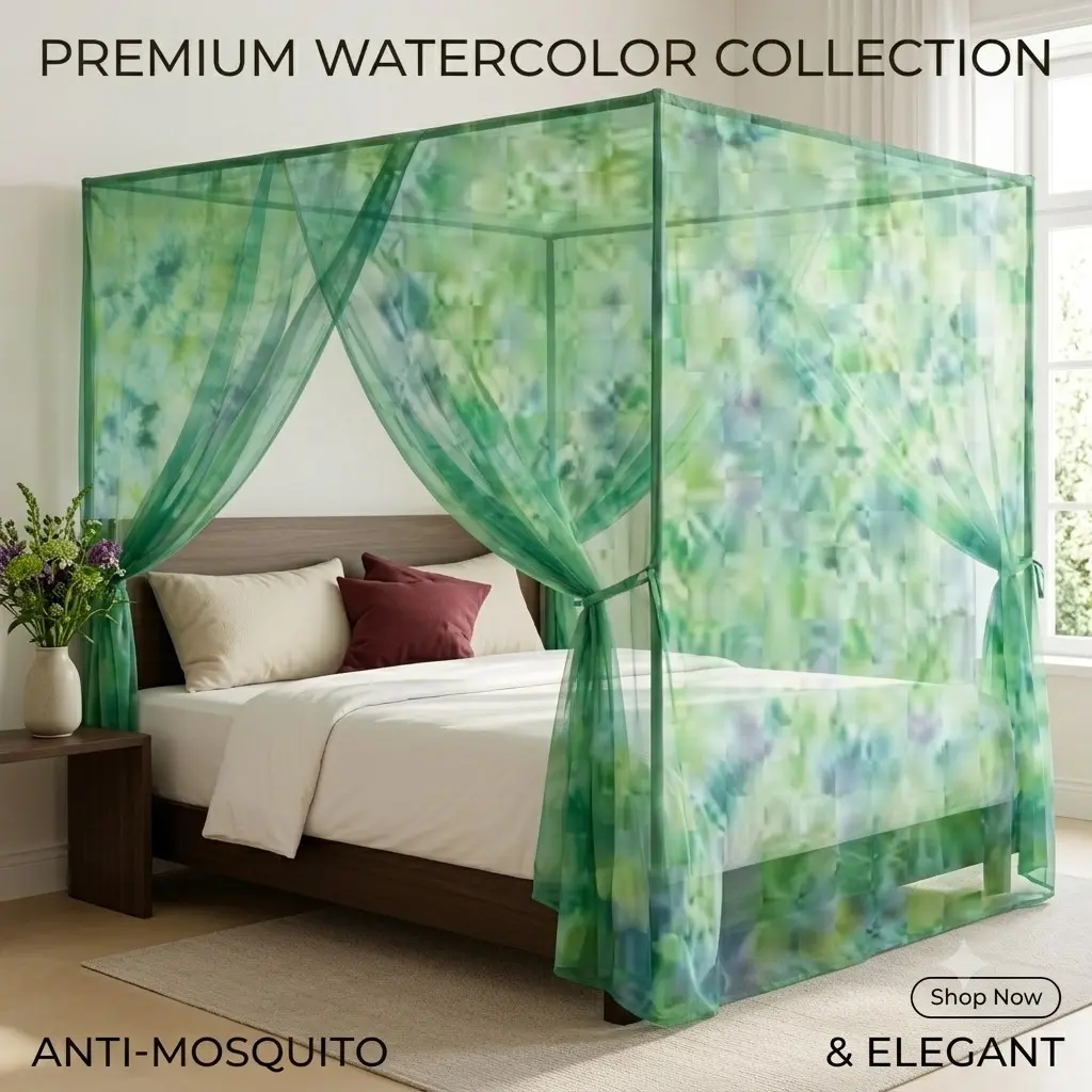Kelambu Tidur Motif Bunga Tersedia Berbagai Ukuran dan Varian Warna Cantik Bahan Kuat Mudah Dirakit dan Anti Nyamuk